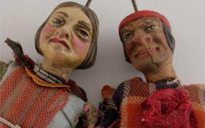 Antique Pair Puppets