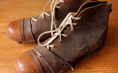 Antique Strapped Football Boots