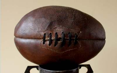 Dark Leather Rugby Ball