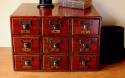 Mahogany Nine Drawer Cabinet