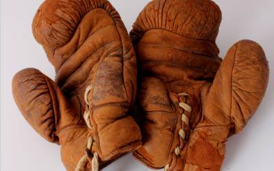 Old Worn Boxing Gloves