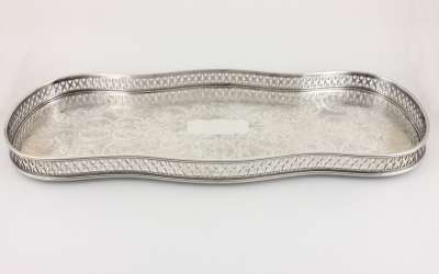 Silver Plate Gallery Tray