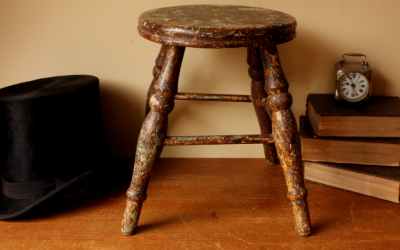 Small Charming Painted Stool