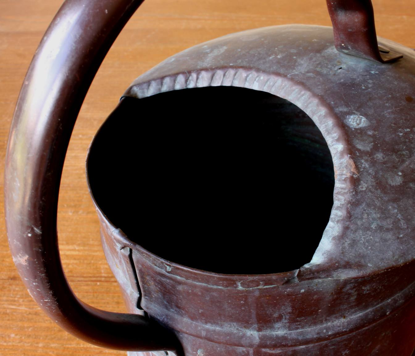 French Copper Watering Can. Decorative Garden Arrosoir. c1900.