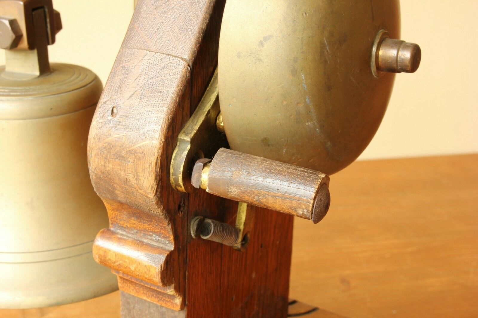 Brass boxing ring bell boxer ringside start  stop double bells