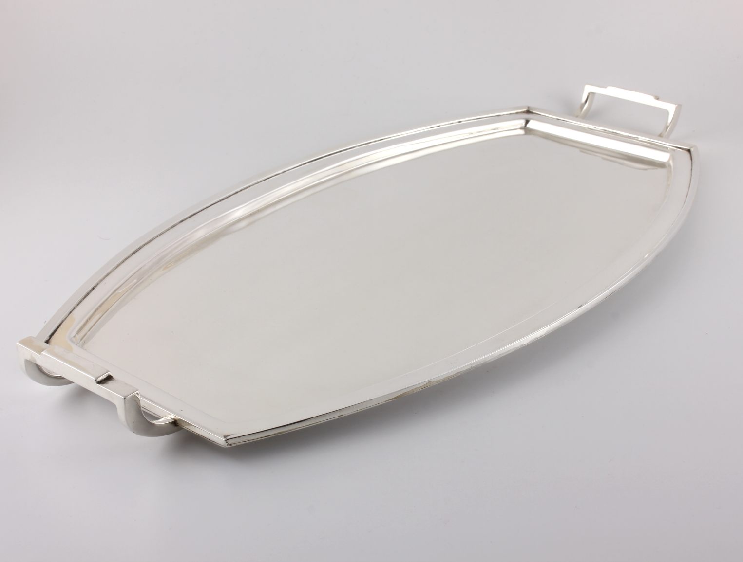 Art Deco Silver Plated Cocktail Tray. CW Fletcher. Long Drinks Barware.