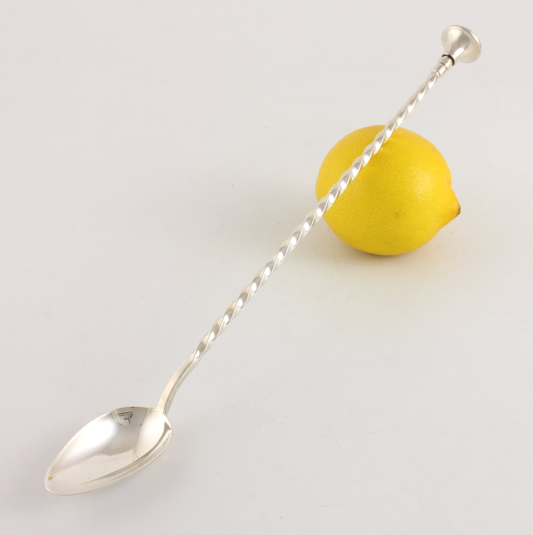Christofle Silver Plated Long Cocktail Stirrer Spoon & Muddler. French.