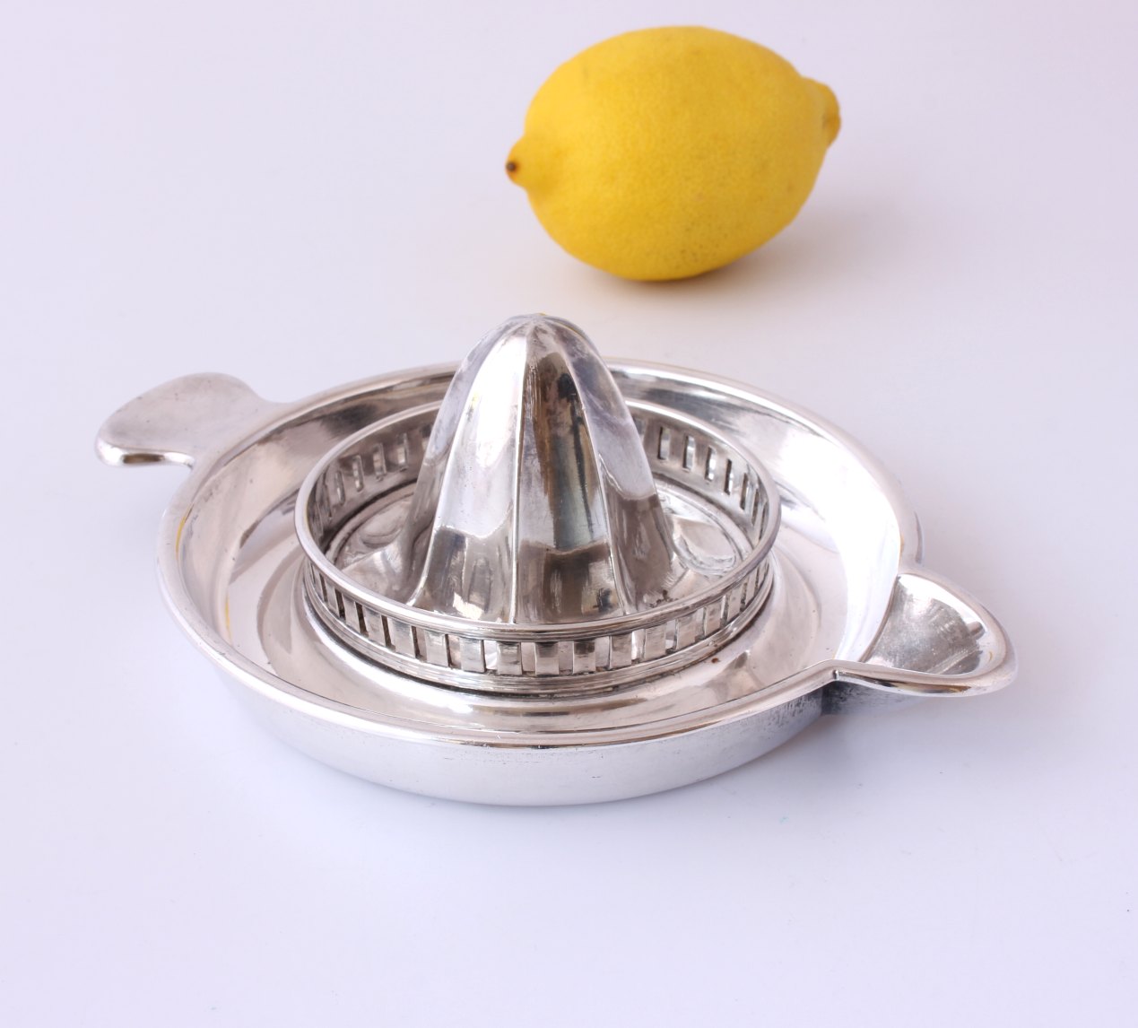 Antique French Silver Plate Christofle Lemon Squeezer. Art Deco Citrus