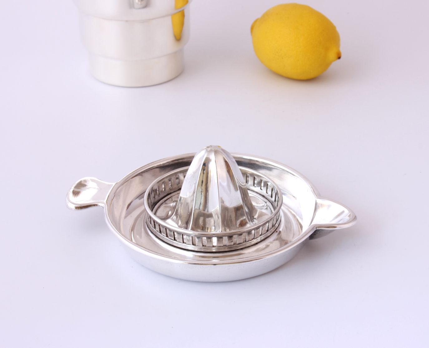 Antique French Silver Plate Christofle Lemon Squeezer. Art Deco Citrus