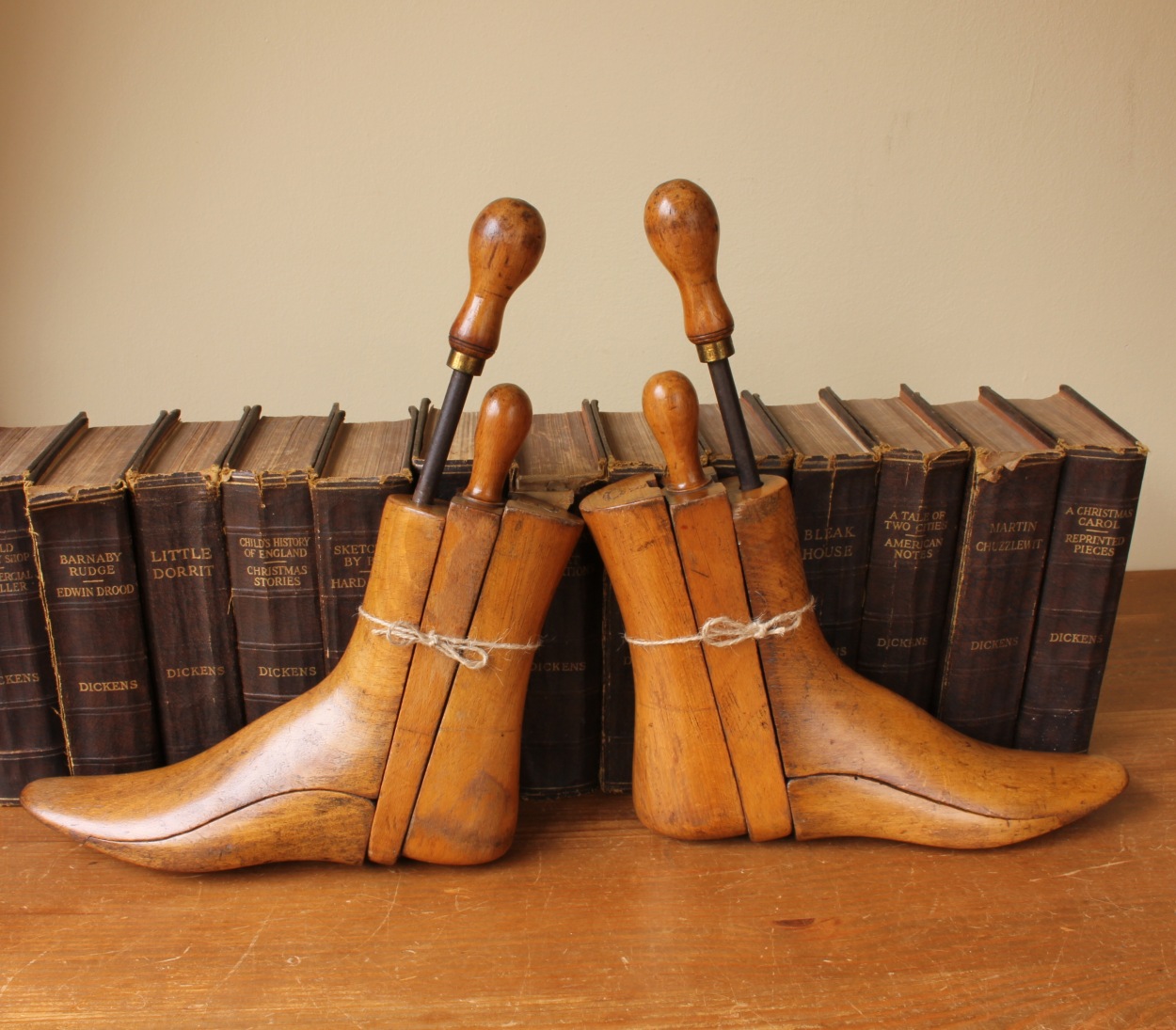 Antique Wooden Edinburgh Boot Lasts. Vintage Trees. Shoe Shop.