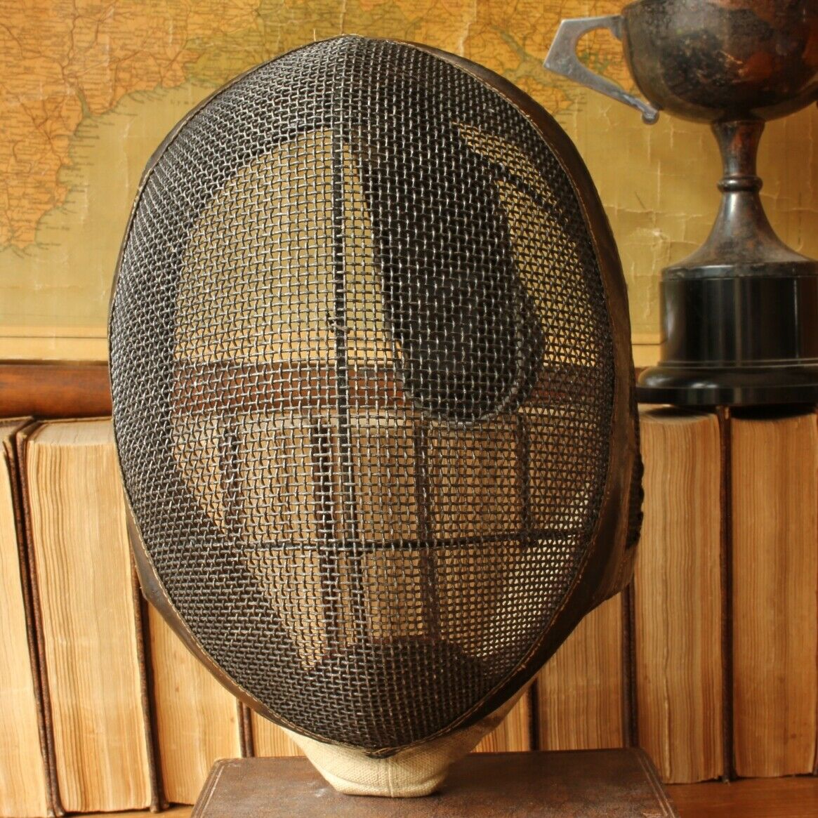 French Fencing Mask Guard. Fencer's Helmet Headpiece. Home Decor.
