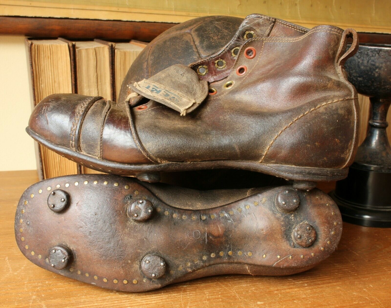 antique football boots