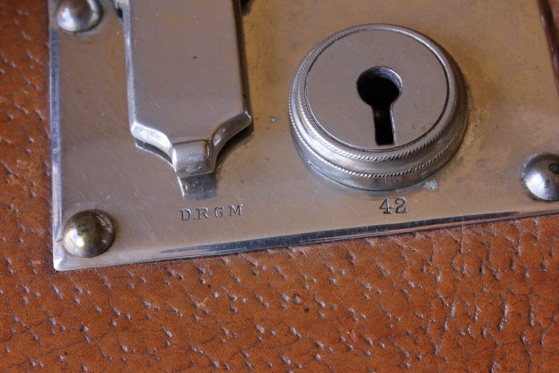 Vintage Tan Leather Attache Suitcase Briefcase. German Case.