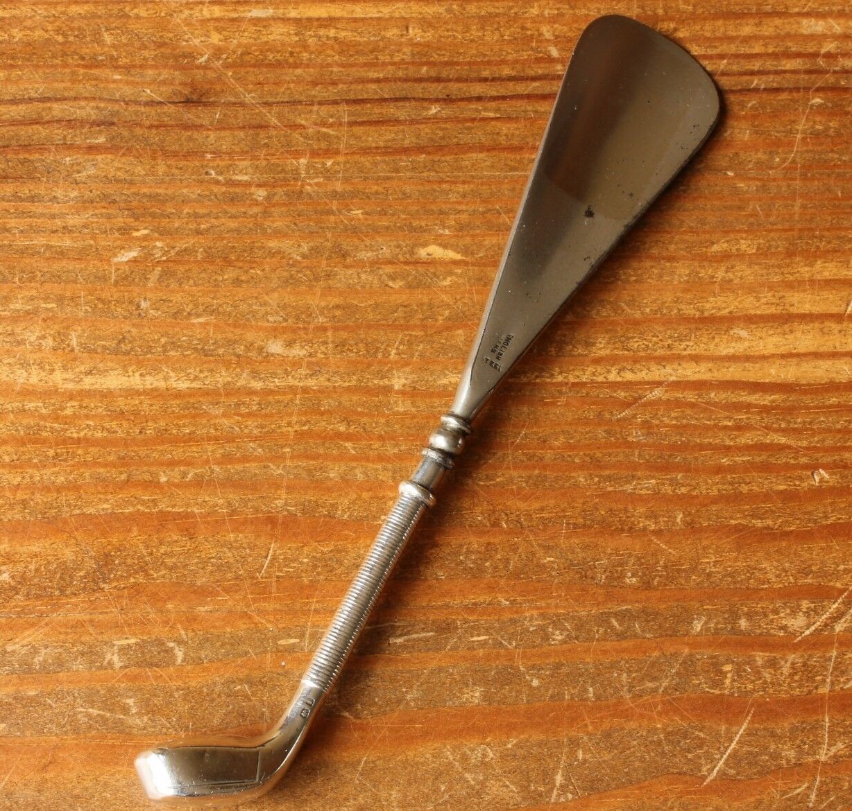 Silver Handled Golf Club Shoe Horn. Edwardian 1908