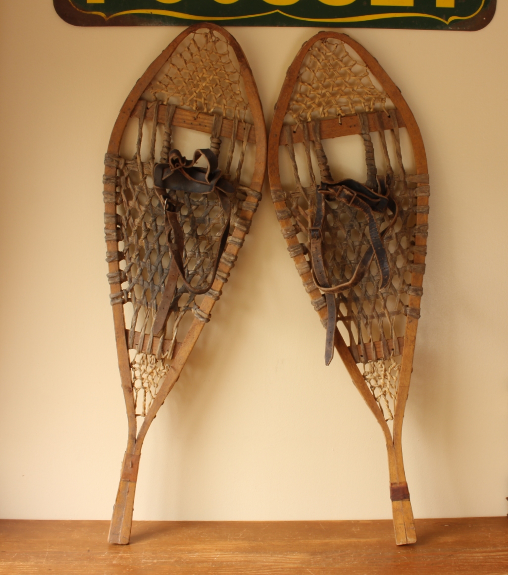 Wood Snowshoes. Old Snow Shoes. Ski Lodge / Chalet Home Decor.