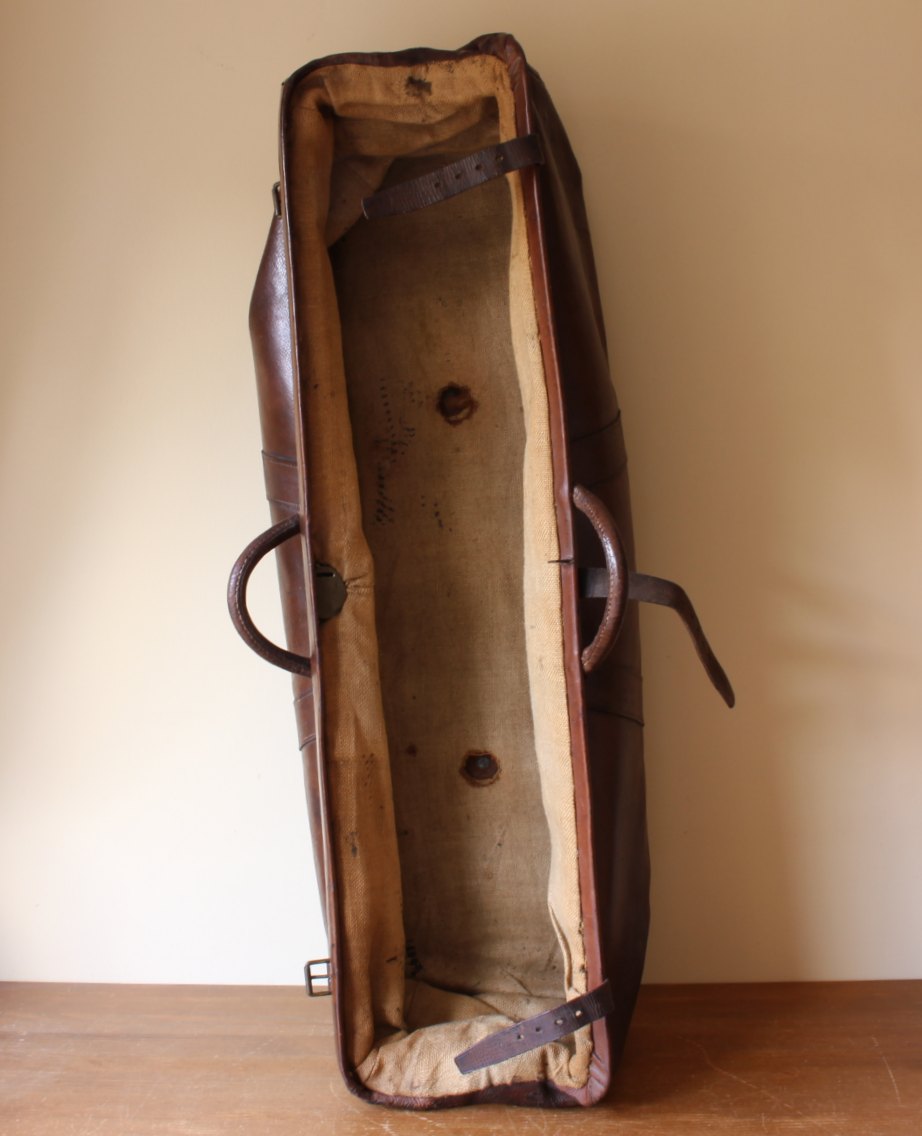 English Leather Cricket Kit Holdall. Long Coffin Bat Bag.