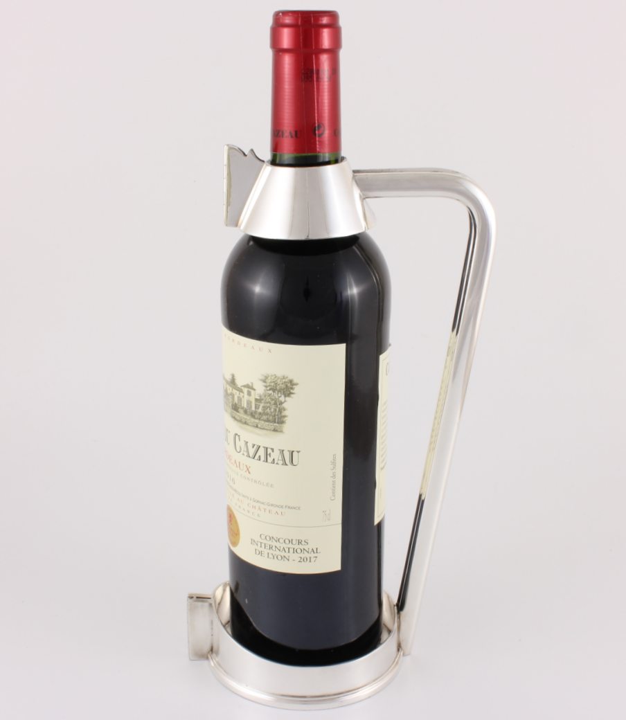 Antique Silver Plate Mappin & b Club Wine Bottle Holder, Pourer.