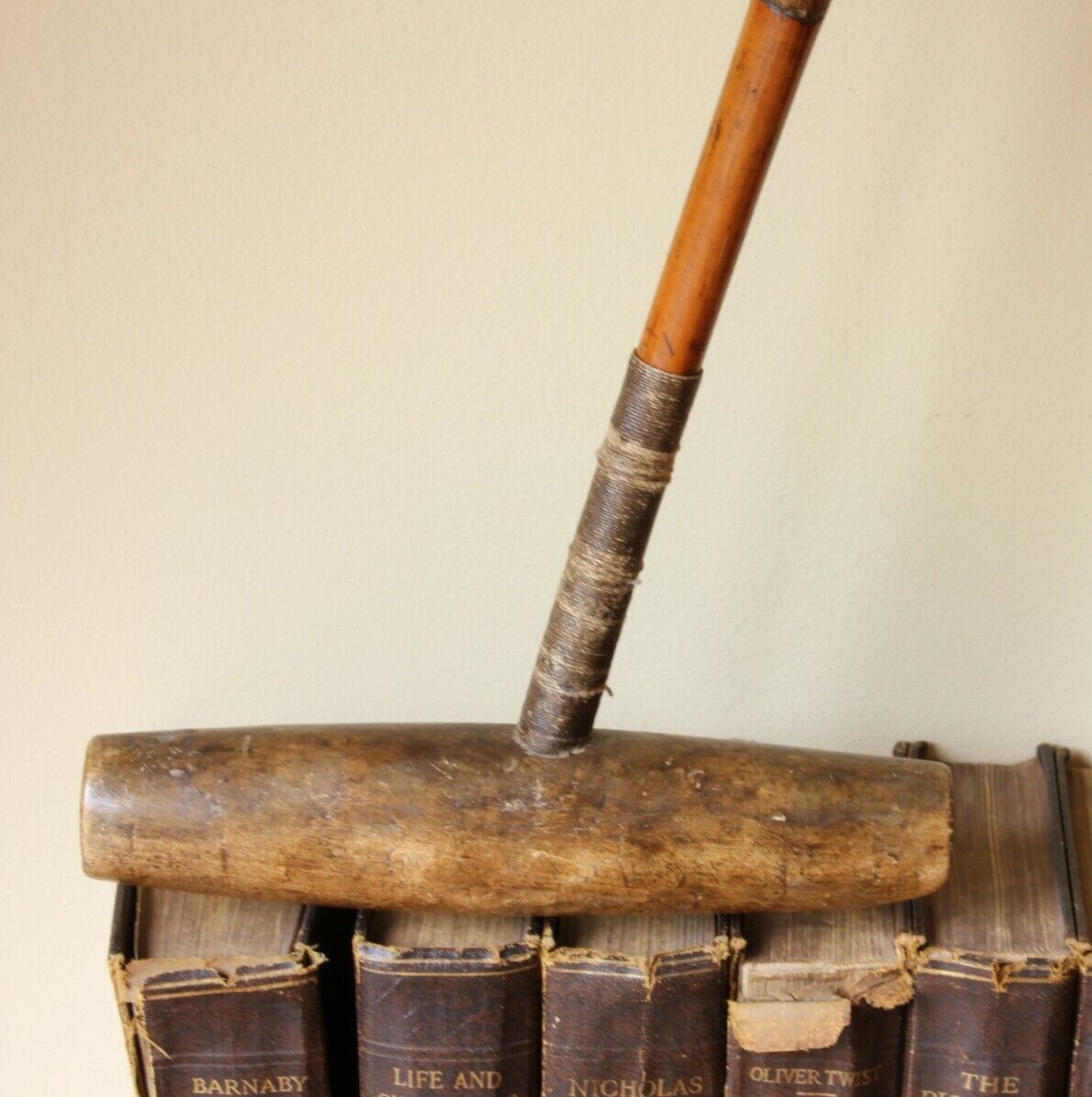 J.Salter & Sons 51 Polo Mallet. 8 1/2 Bamboo Shaft. Decoration.