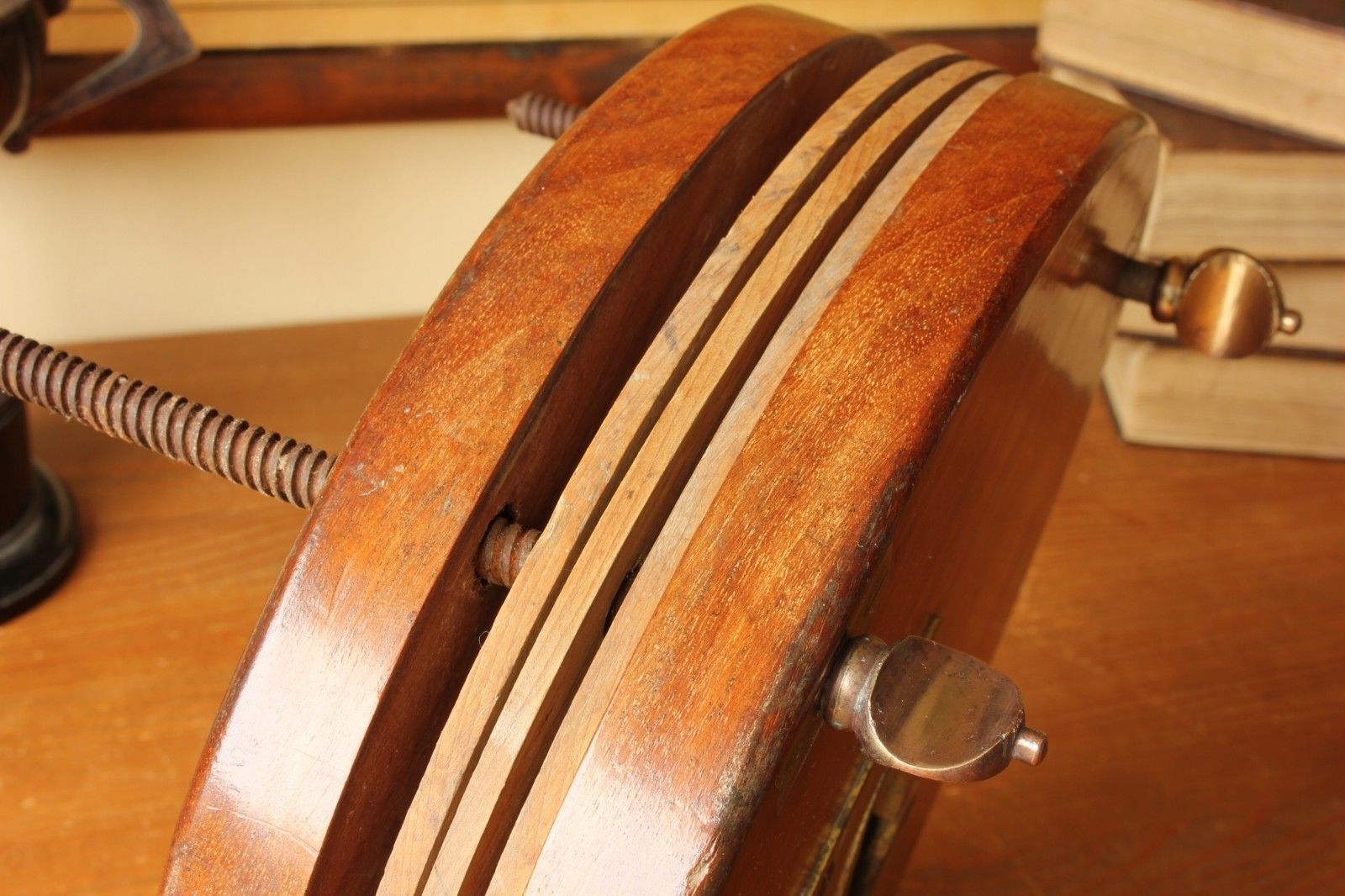 Victorian Mahogany and Brass Multiple Tennis Racket Press c1900.