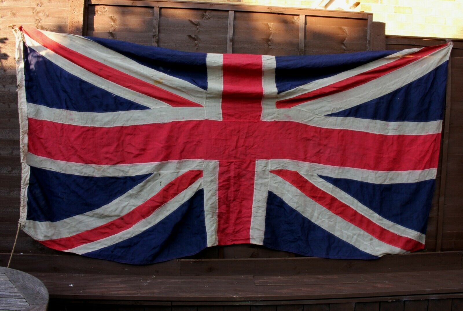 Extra Large Victorian British Union Jack Flag. Antique / Vintage