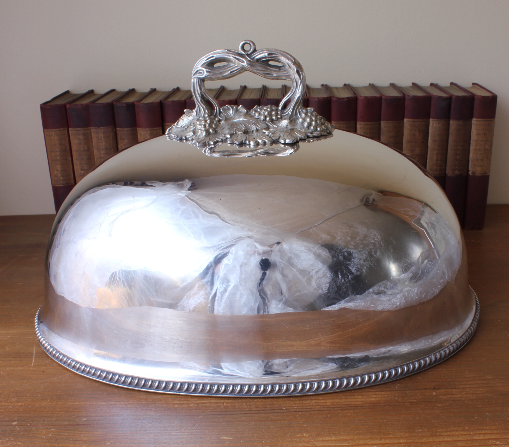 Fabulous X Large Victorian Silver Plate Meat Food Cover.