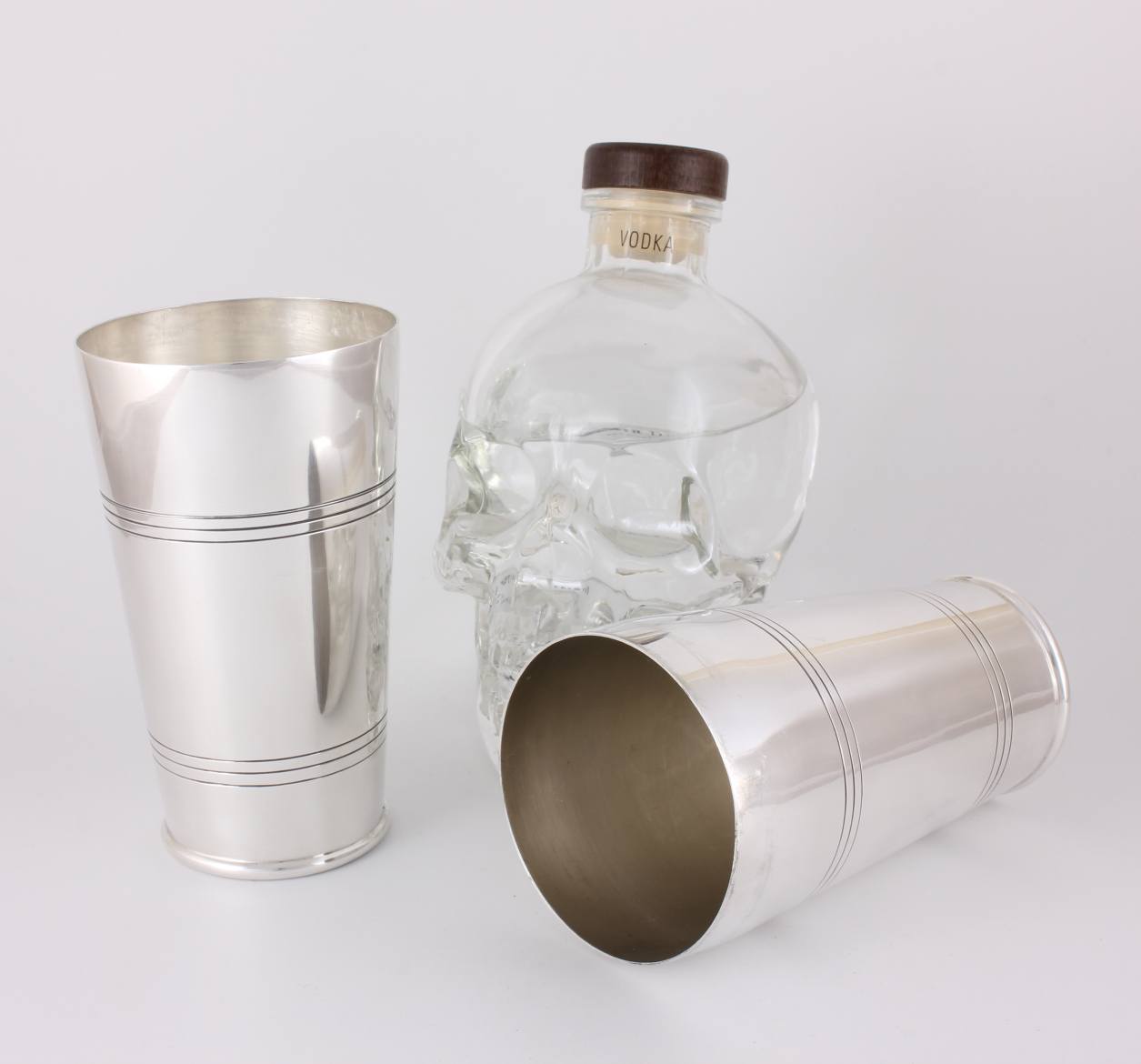 Large Silver Plate Boston Cocktail Shaker. Art Deco c1940.