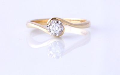 0.15c Twist Diamond Ring