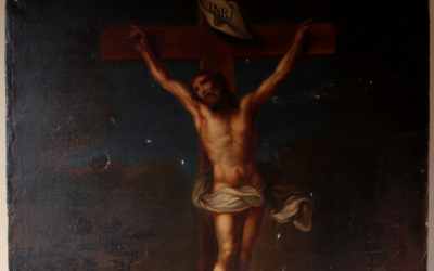 1800 Jesus Cross Painting