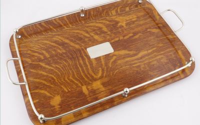 20in Oak Gallery Tray