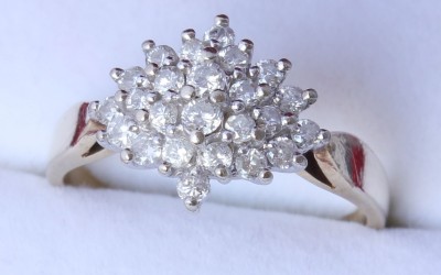 9ct Diamond Cluster Ring