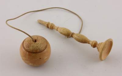 Antique Bone Bilboquet