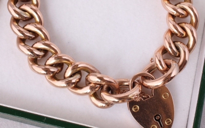 Antique Heavy Heart Bracelet