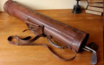 Antique Leather Hickory Golf Bag