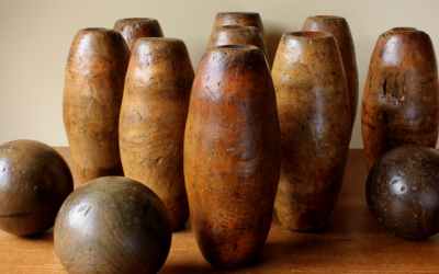 Antique Wood Skittles