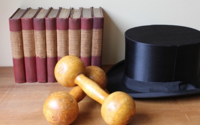 Antique Wooden Dumbbells