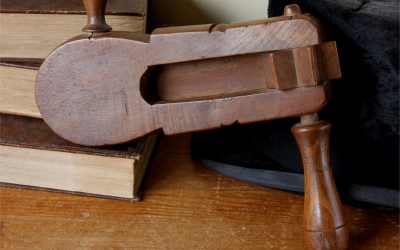 Antique Wooden Football Rattle