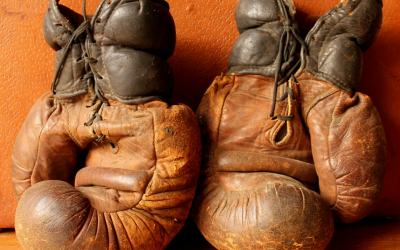Brown Black Gloves