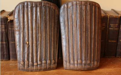 Brown Leather Shinpads