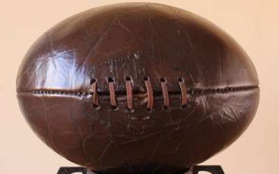 Dark Leather Rugby Ball