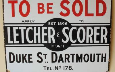 Dartmouth Estate Agent Enamel Sign