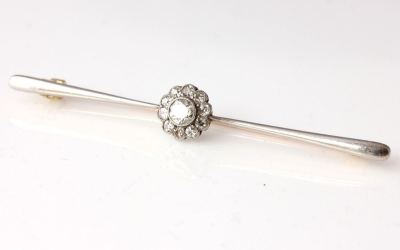 Diamond Flower Brooch