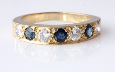 Diamond Sapphire Band
