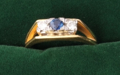 Sapphire and Diamond Ring