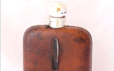 Dixon Silver Leather Hip Flask