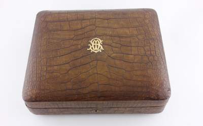 Drew Croc Leather Display Case