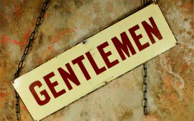 Enamel Station Gentlemen Sign