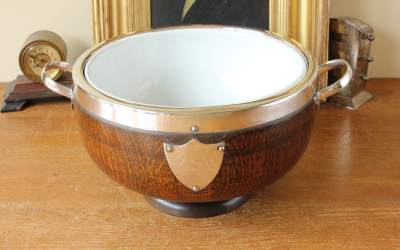 English Oak EPNS Bowl