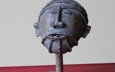 Bronze Mask Gold Weight