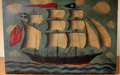 Folk Art Ship Painting