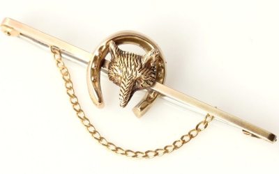 Fox Horseshoe Brooch